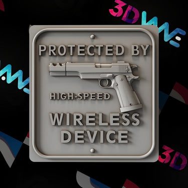 WARNING SIGN 3d stl - 3DWave.us